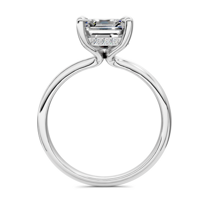 Autumn lightweight Hidden Halo Ring
