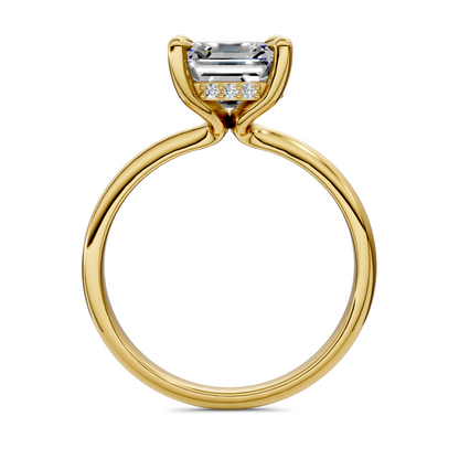 Autumn lightweight Hidden Halo Ring