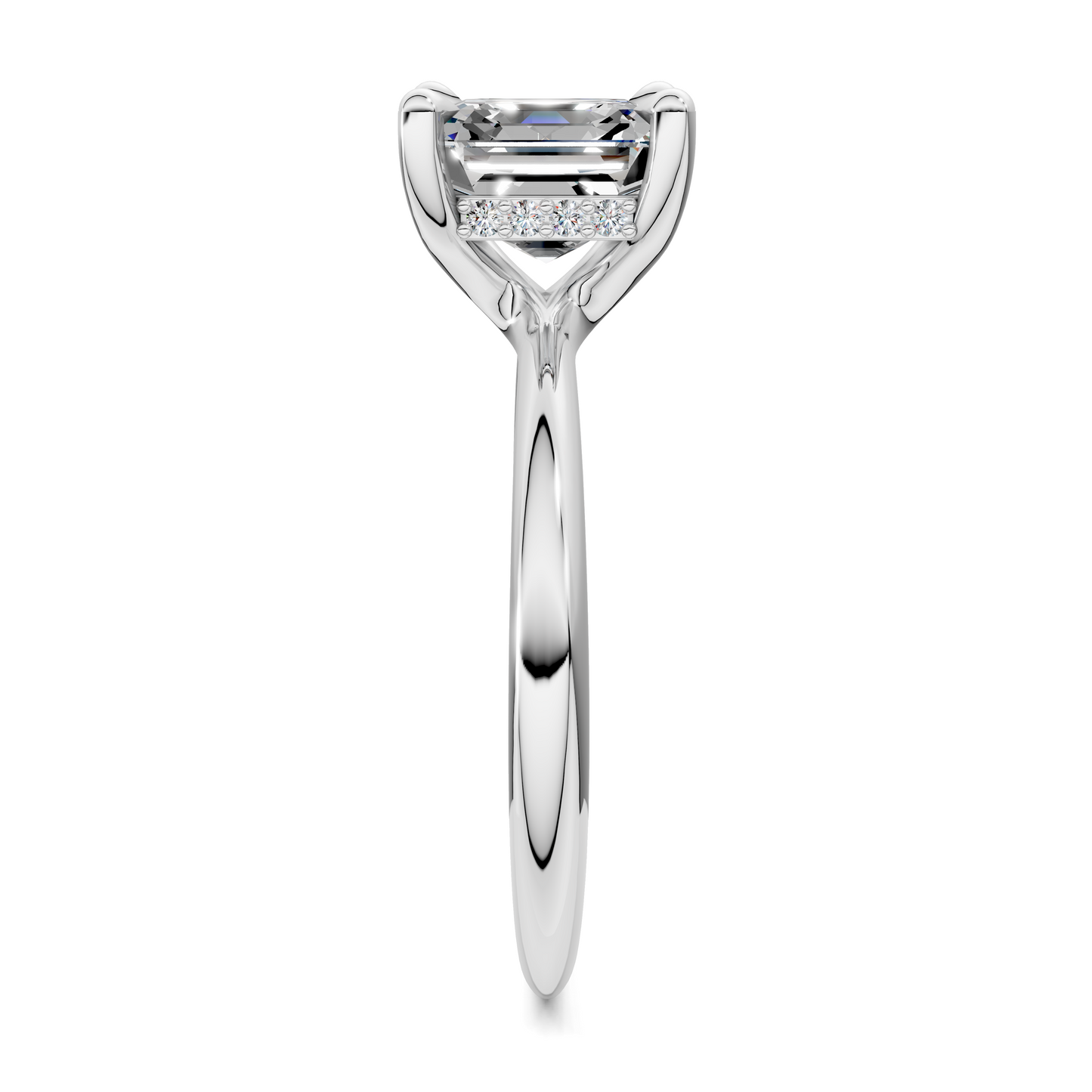 Autumn lightweight Hidden Halo Ring