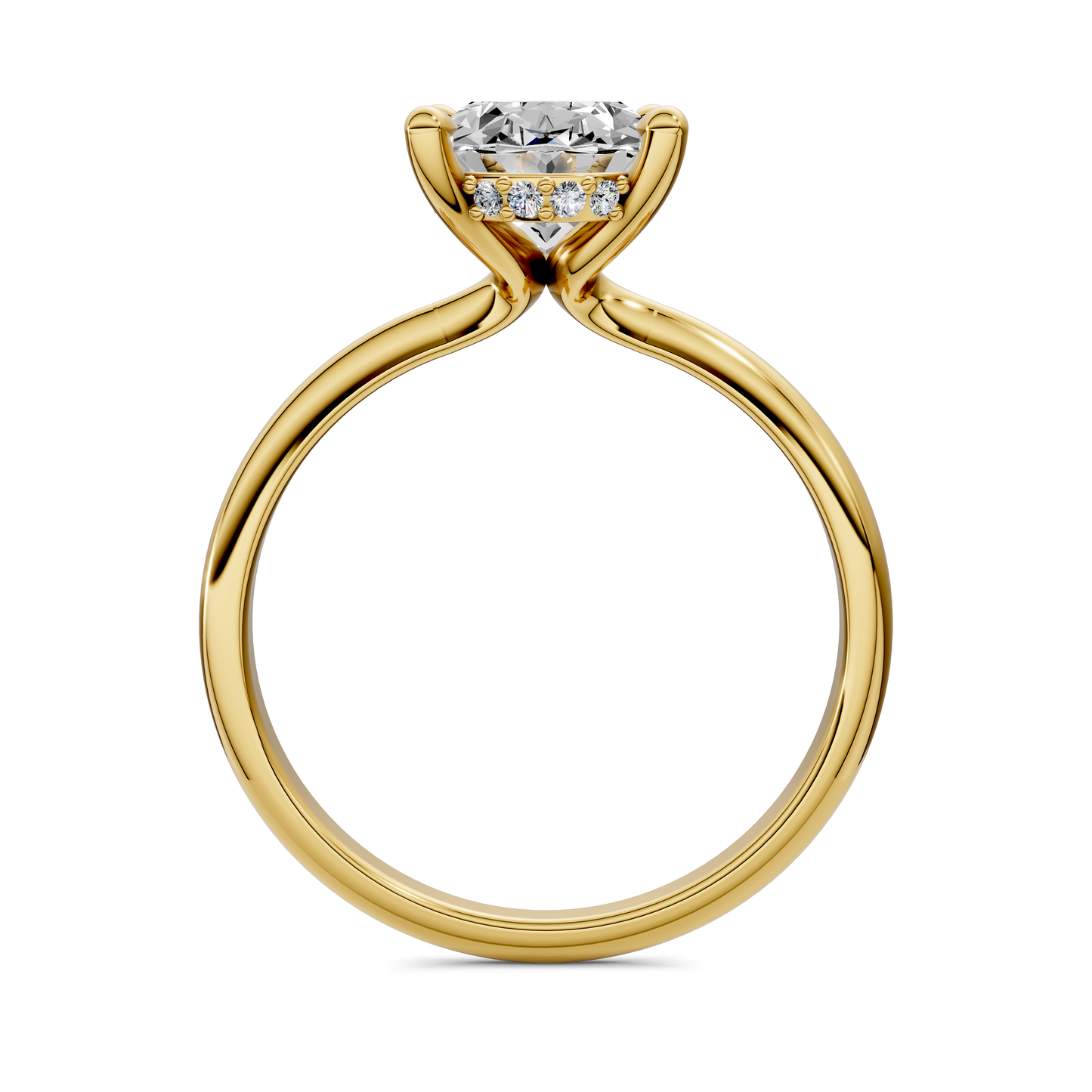 Autumn lightweight Hidden Halo Ring