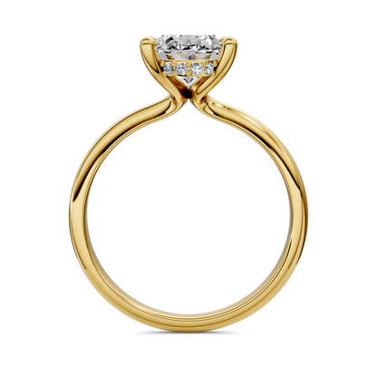 Autumn lightweight Hidden Halo Ring
