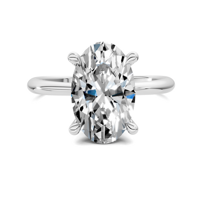 Autumn lightweight Hidden Halo Ring