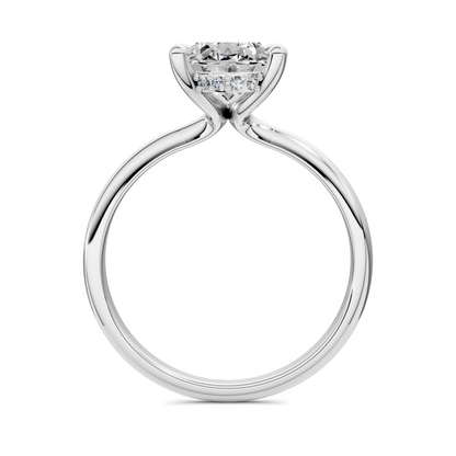 Autumn lightweight Hidden Halo Ring