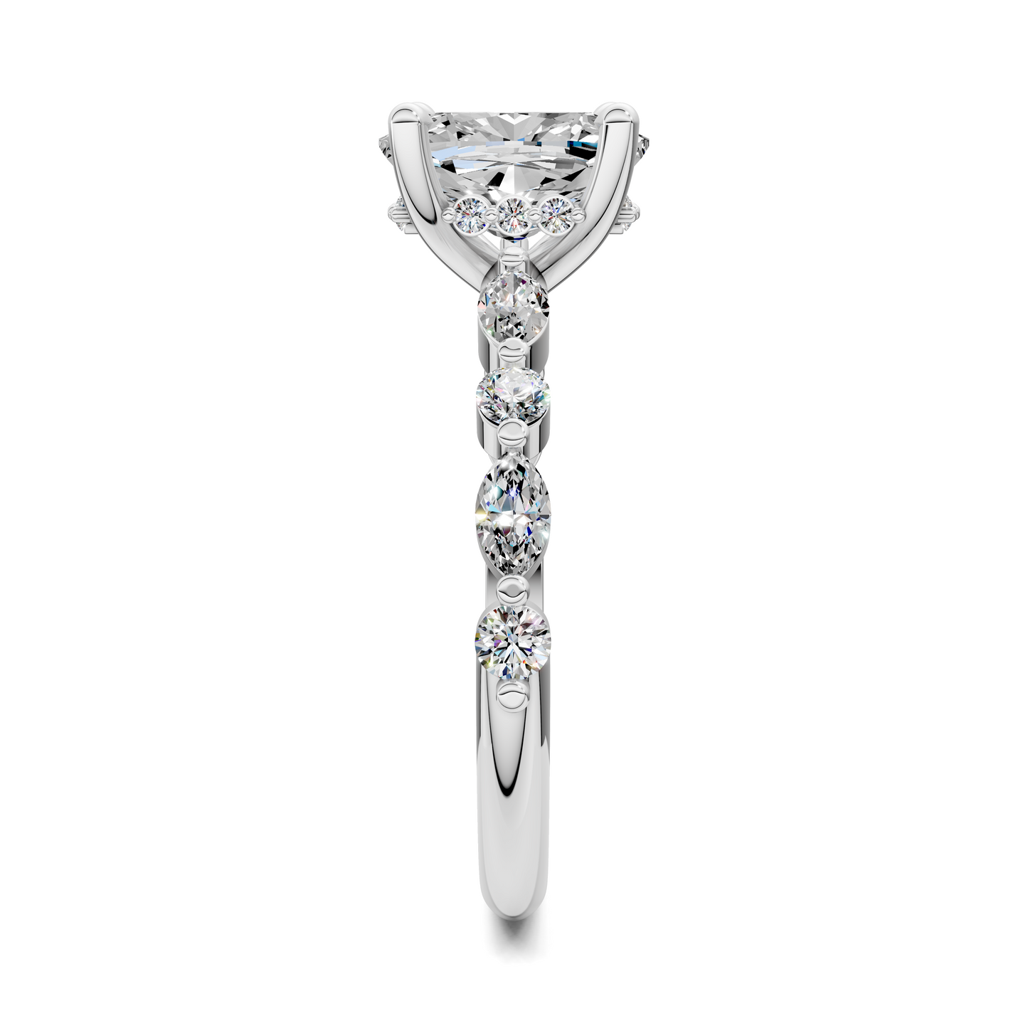 Kiara Round and Marquise Hidden Halo Ring