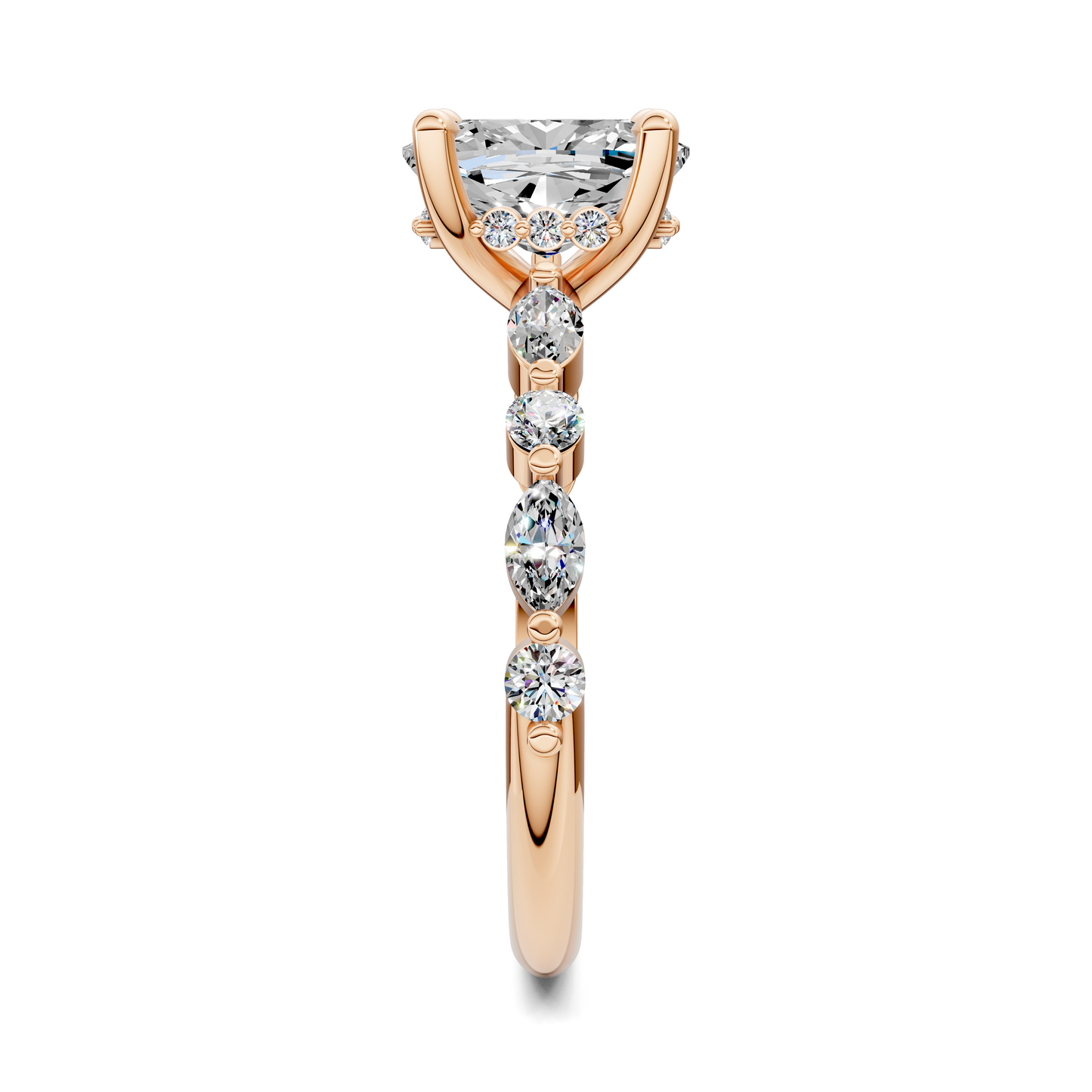 Kiara Round and Marquise Hidden Halo Ring