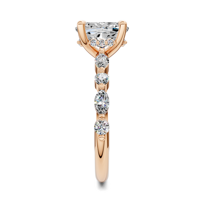 Kiara Round and Marquise Hidden Halo Ring