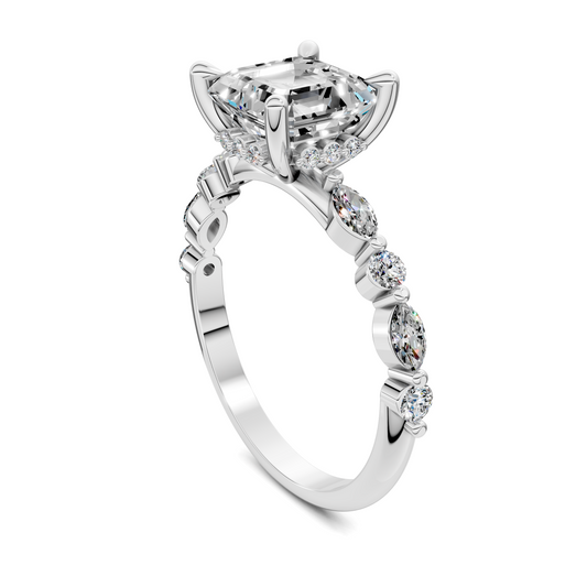 Kiara Round and Marquise Hidden Halo Ring