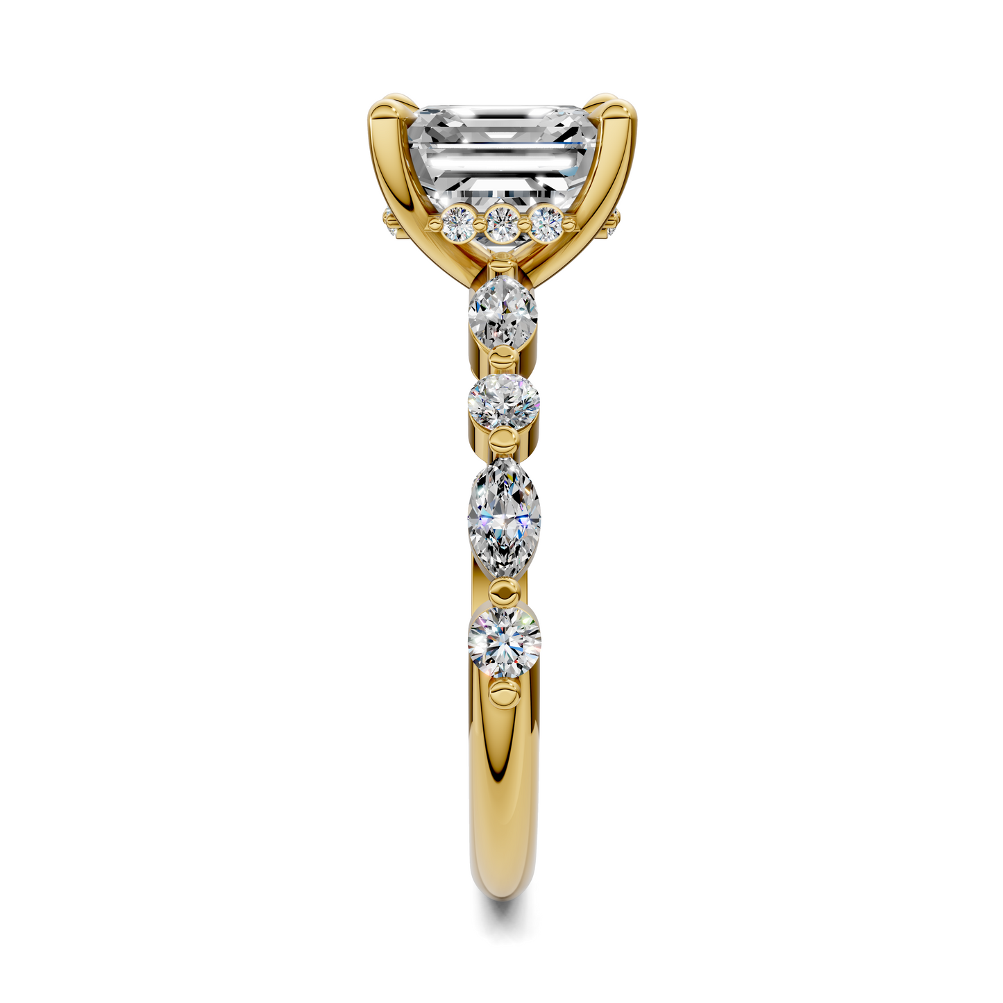 Kiara Round and Marquise Hidden Halo Ring
