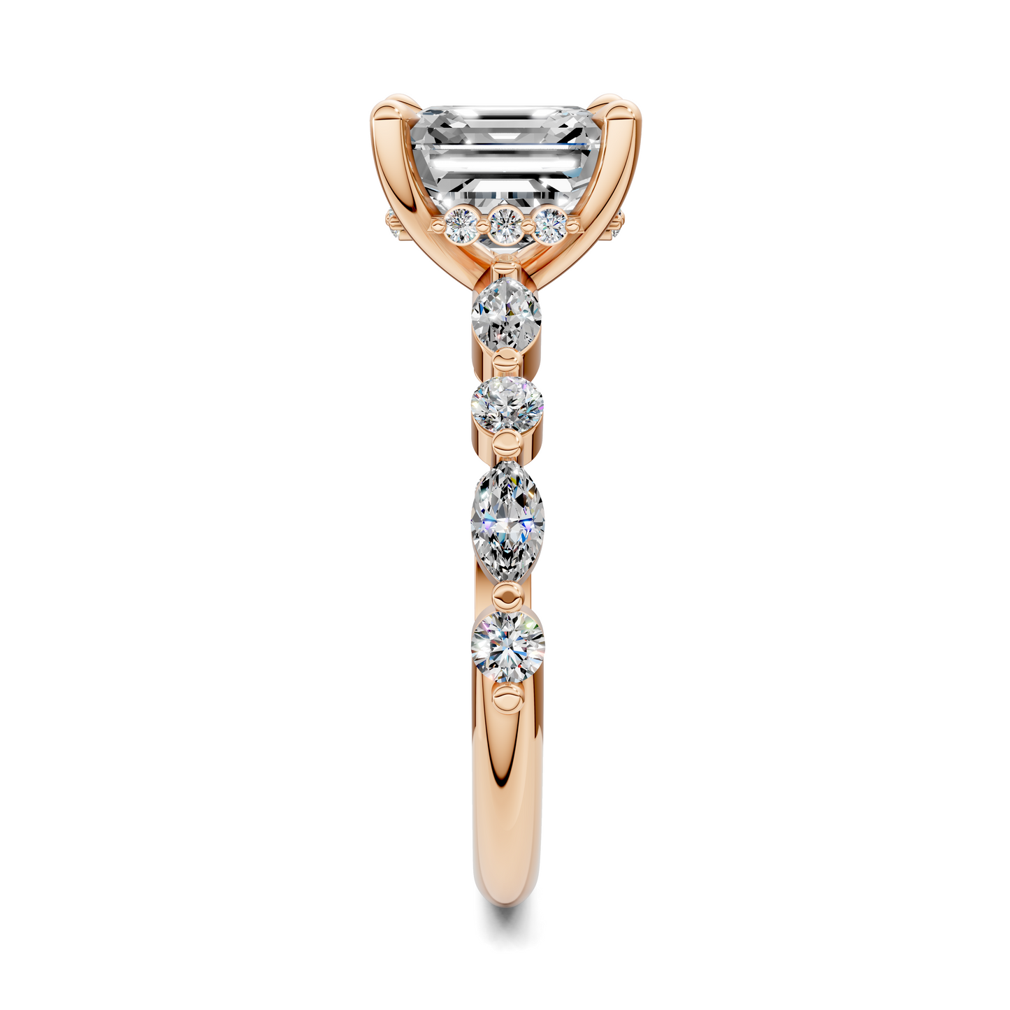 Kiara Round and Marquise Hidden Halo Ring