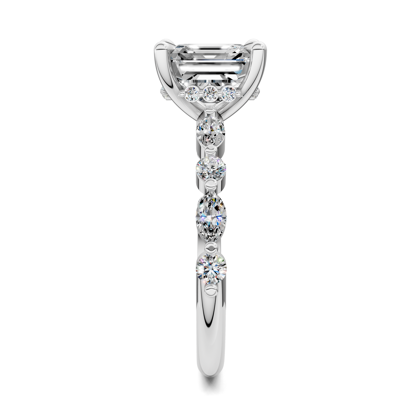 Kiara Round and Marquise Hidden Halo Ring