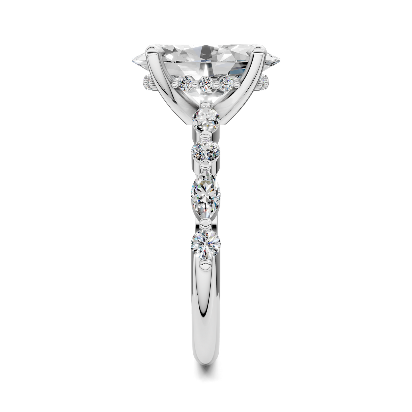 Kiara Round and Marquise Hidden Halo Ring