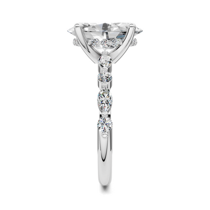 Kiara Round and Marquise Hidden Halo Ring