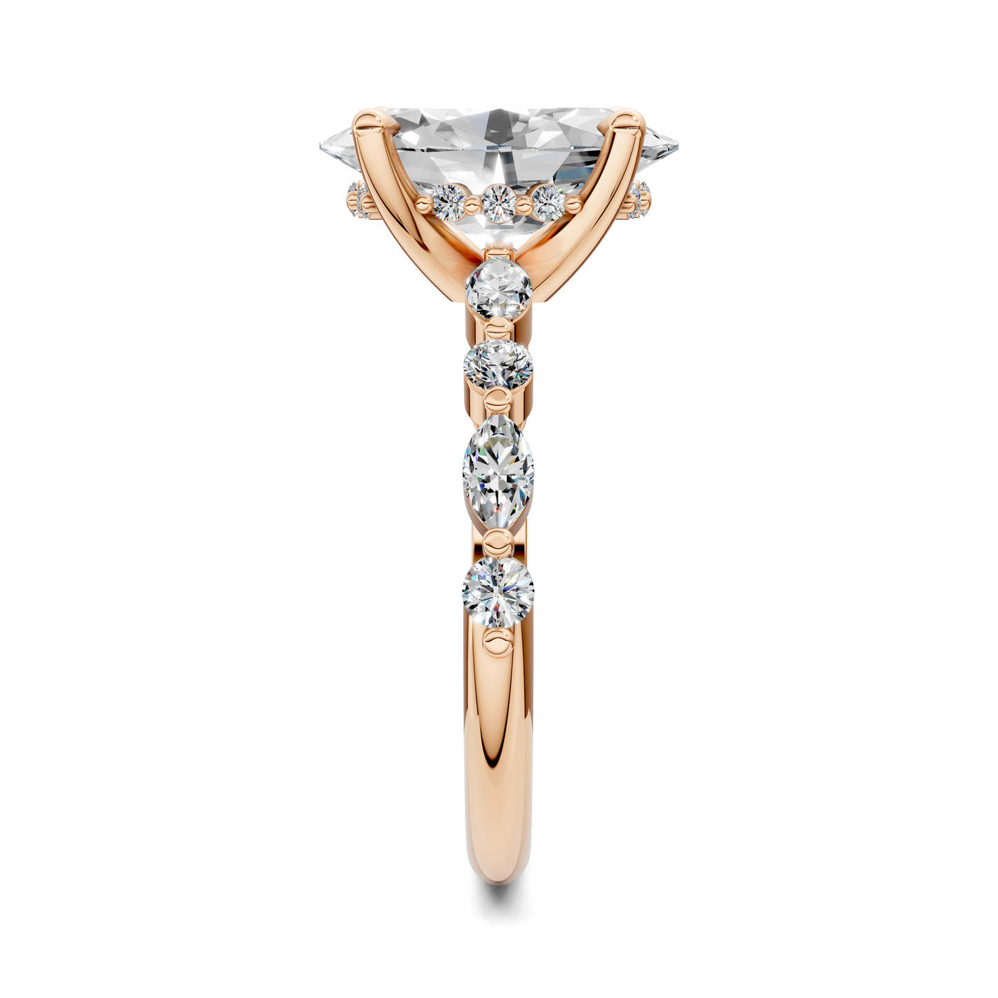 Kiara Round and Marquise Hidden Halo Ring
