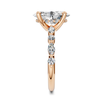 Kiara Round and Marquise Hidden Halo Ring