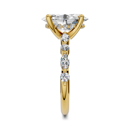 Kiara Round and Marquise Hidden Halo Ring