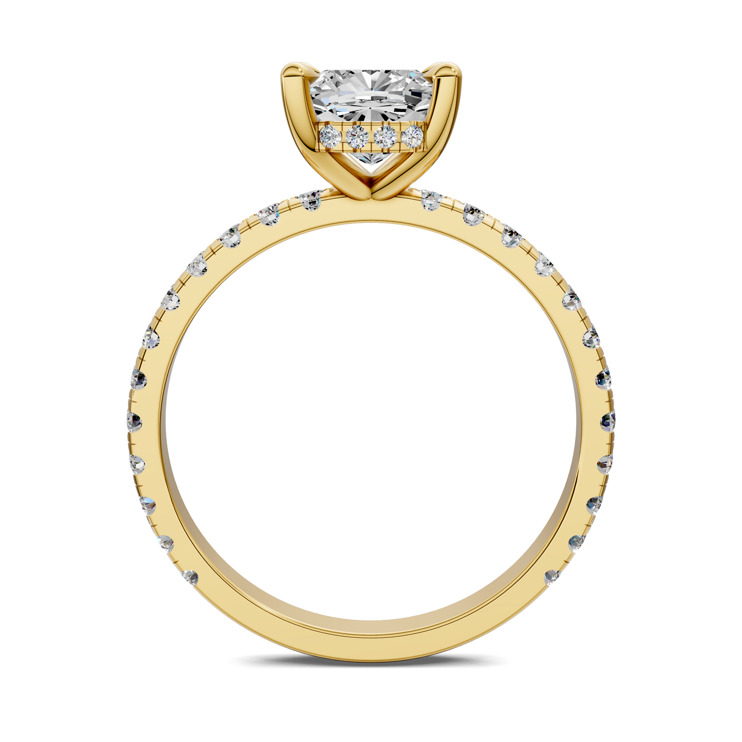 Priscilla Hidden Halo And Pave Ring