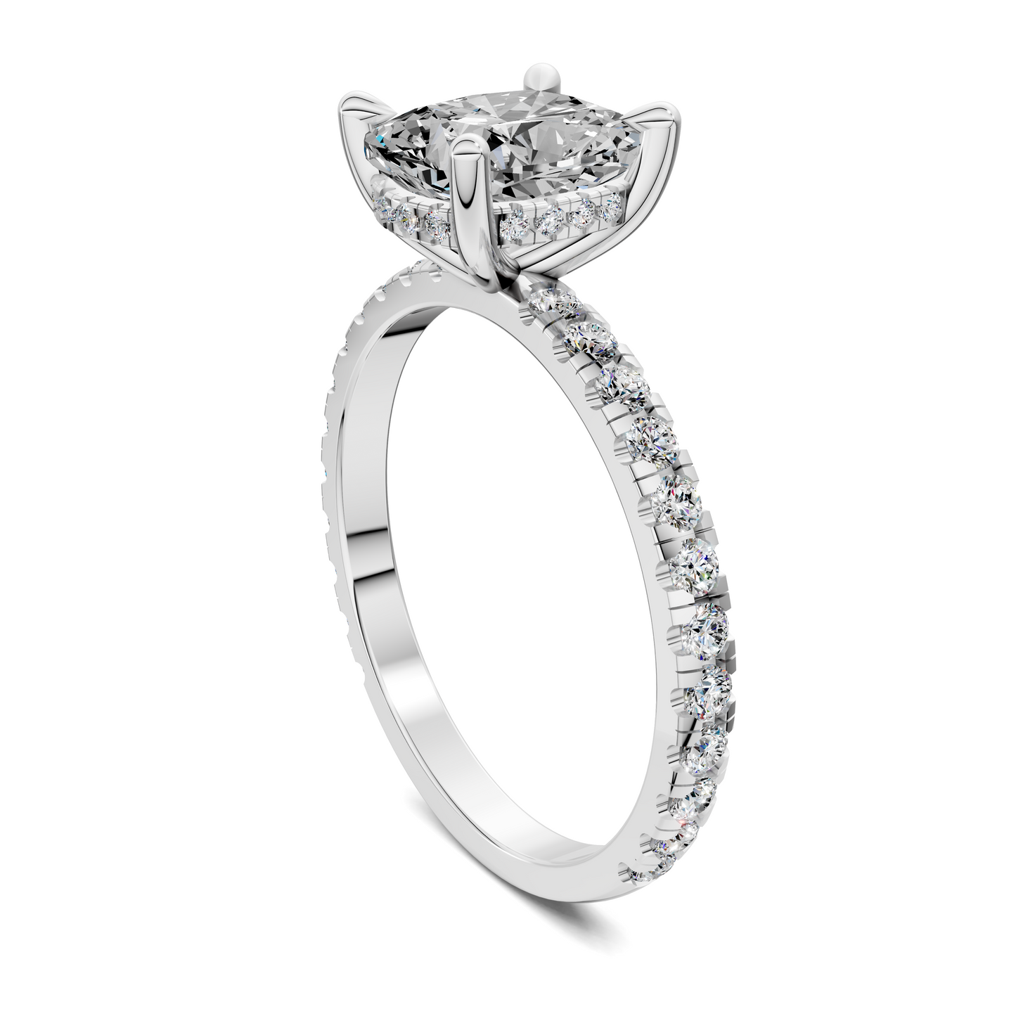 Priscilla Hidden Halo And Pave Ring