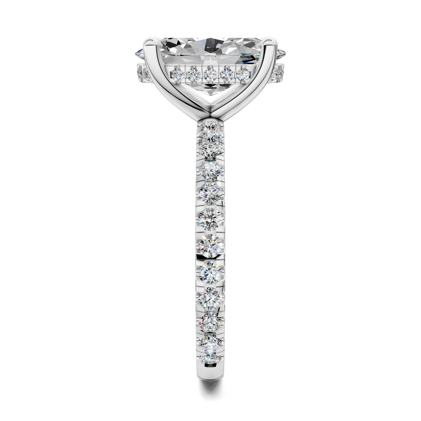 Priscilla Hidden Halo And Pave Ring