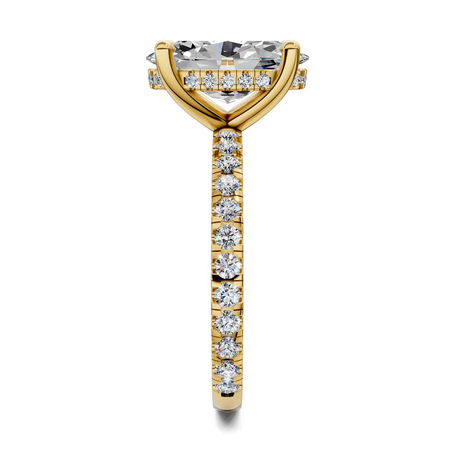 Priscilla Hidden Halo And Pave Ring