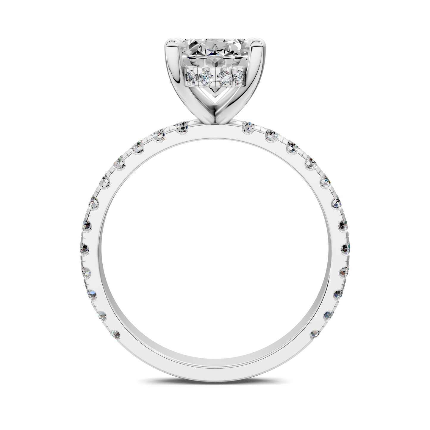 Priscilla Hidden Halo And Pave Ring