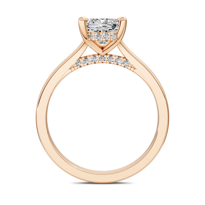 Mallory Petite Bridge Pave And Hidden Halo Ring