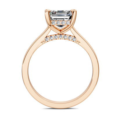 Mallory Petite Bridge Pave And Hidden Halo Ring