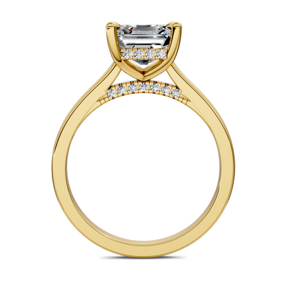 Mallory Petite Bridge Pave And Hidden Halo Ring