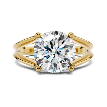 Megan Split Shank Solitaire Engagement Ring - 2.5ct Round Lab Grown Diamond
