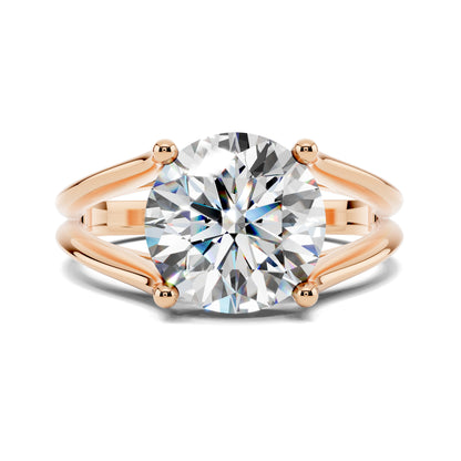 Megan Split Shank Solitaire Engagement Ring - 2.5ct Round Lab Grown Diamond