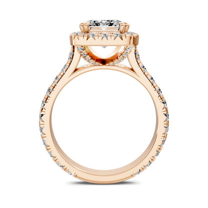 Kiana Halo Cathedral Ring