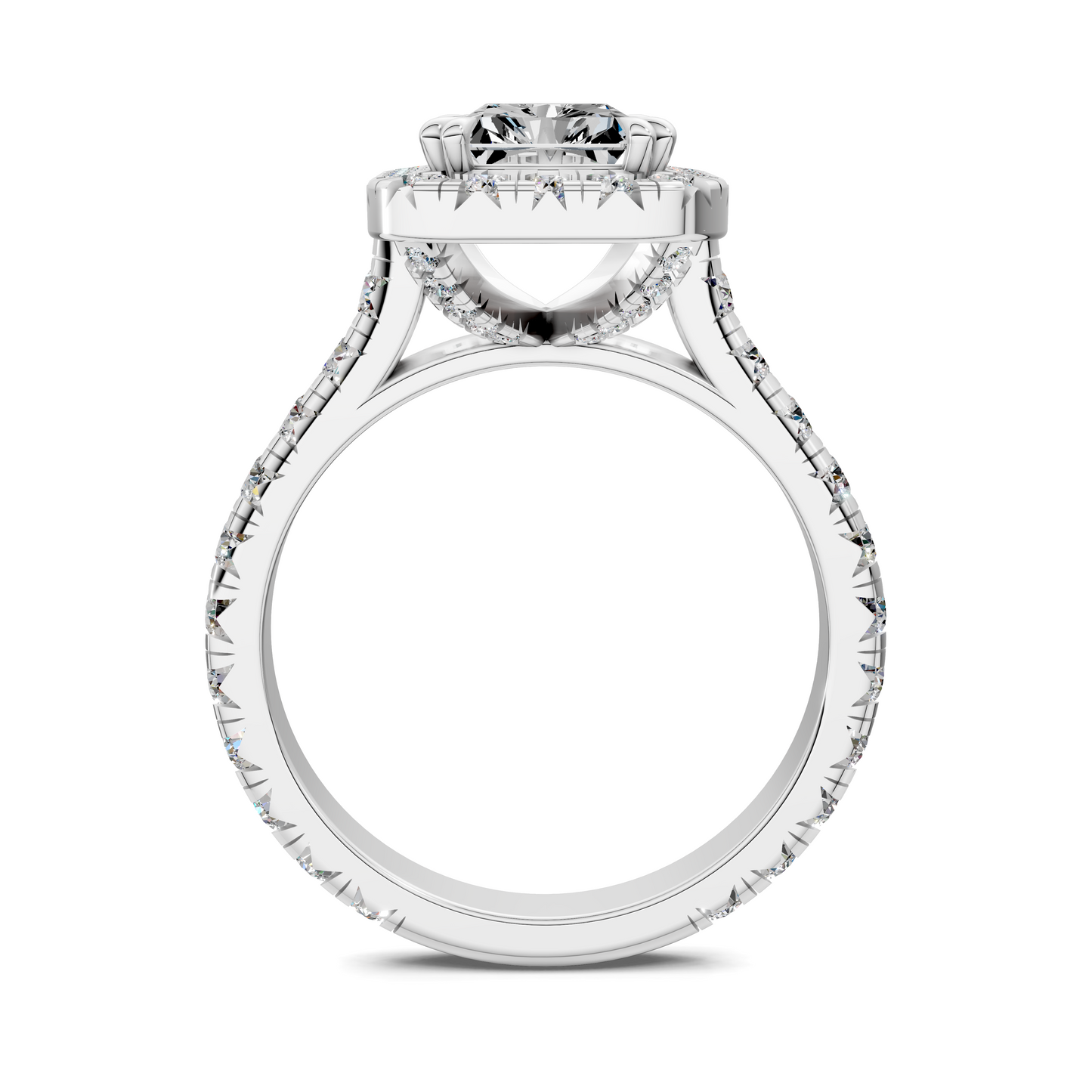 Kiana Halo Cathedral Ring