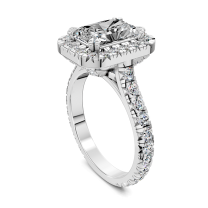 Kiana Halo Cathedral Ring