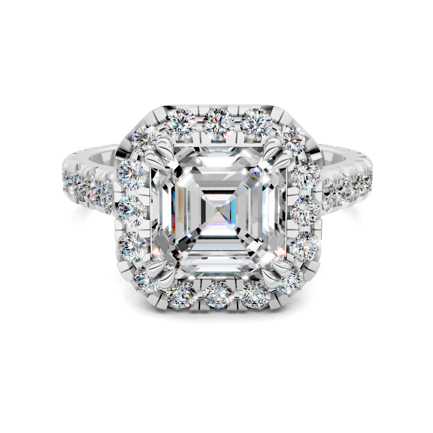 Kiana Halo Cathedral Ring