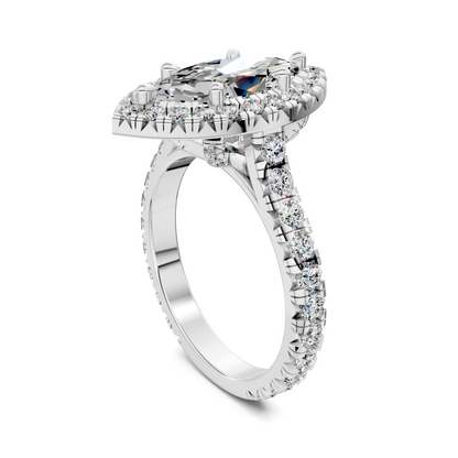 Kiana Halo Cathedral Ring