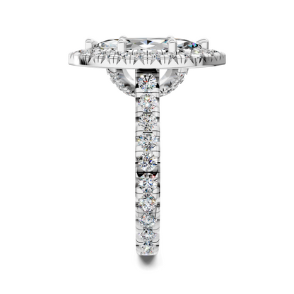 Kiana Halo Cathedral Ring