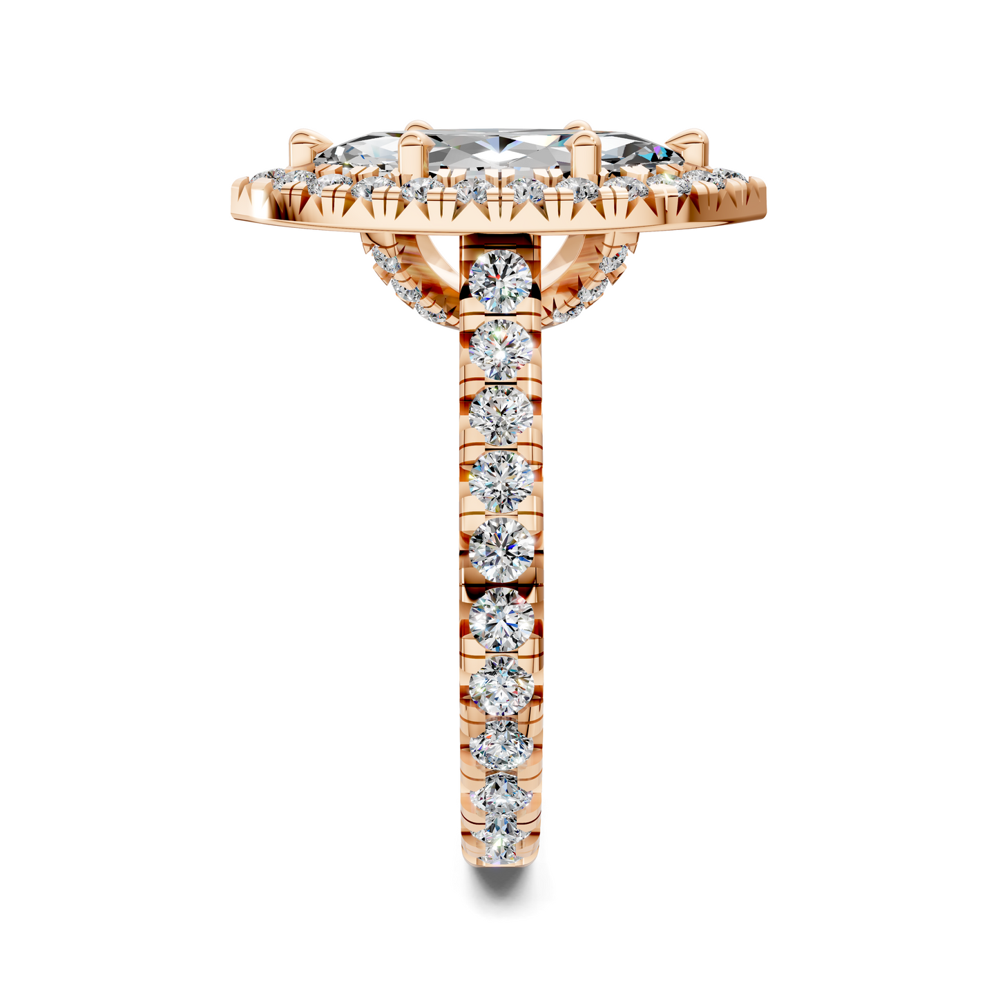 Kiana Halo Cathedral Ring