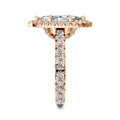 Kiana Halo Cathedral Ring