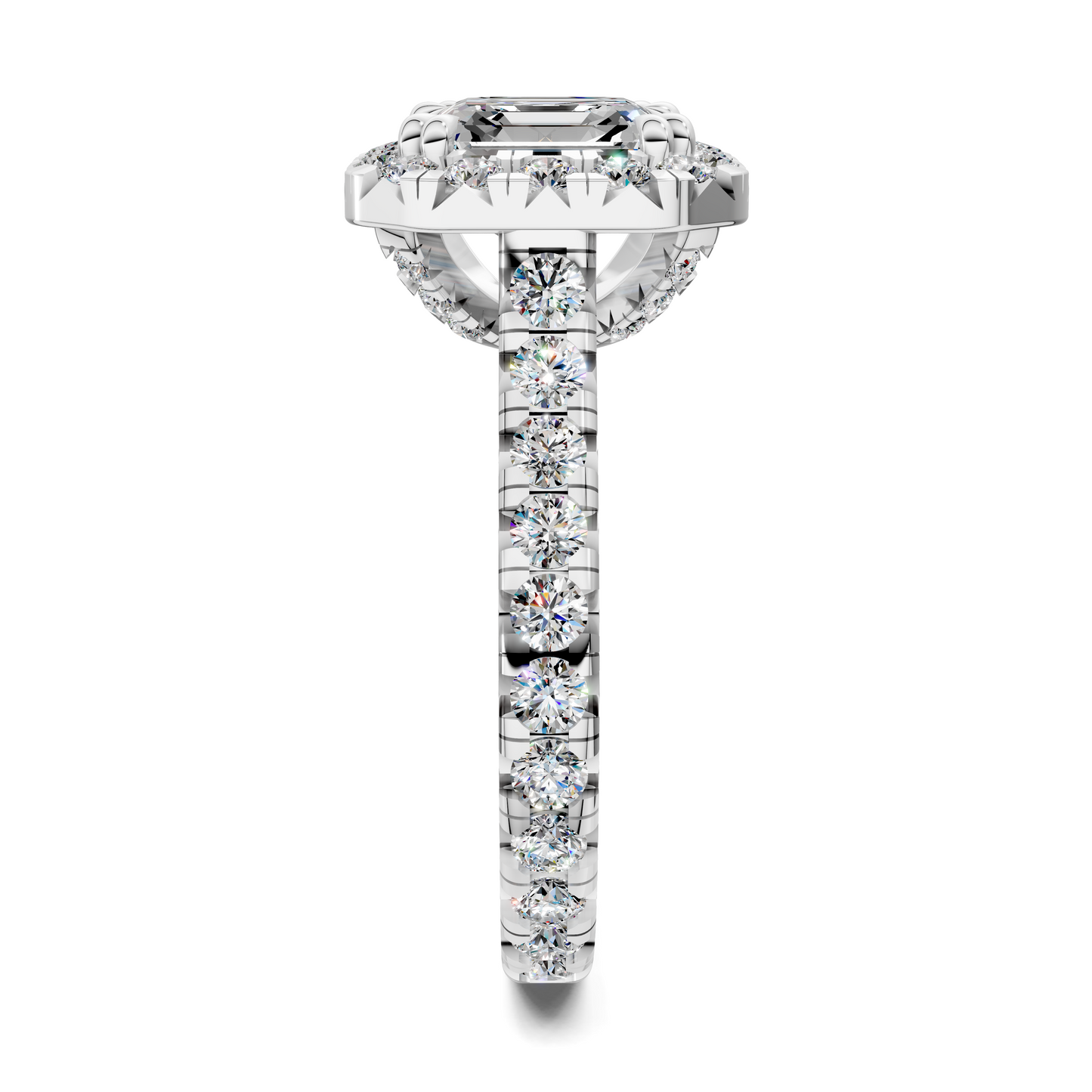 Kiana Halo Cathedral Ring
