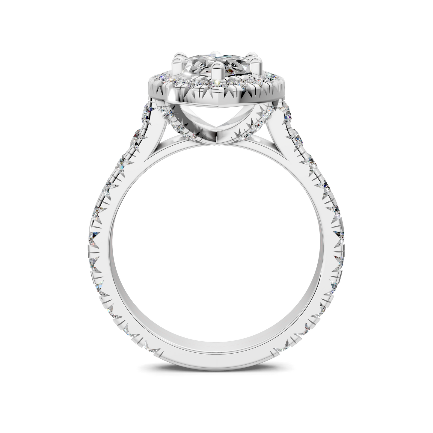 Kiana Halo Cathedral Ring
