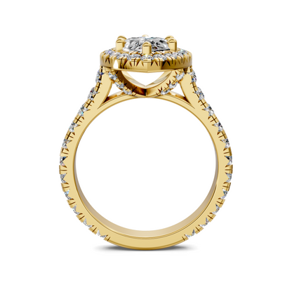 Kiana Halo Cathedral Ring