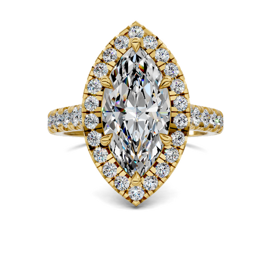 Kiana Halo Cathedral Ring