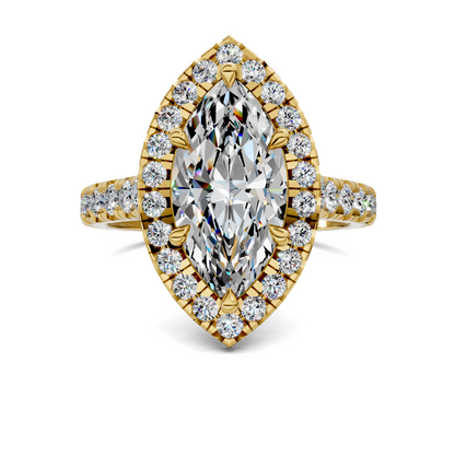 Kiana Halo Cathedral Ring