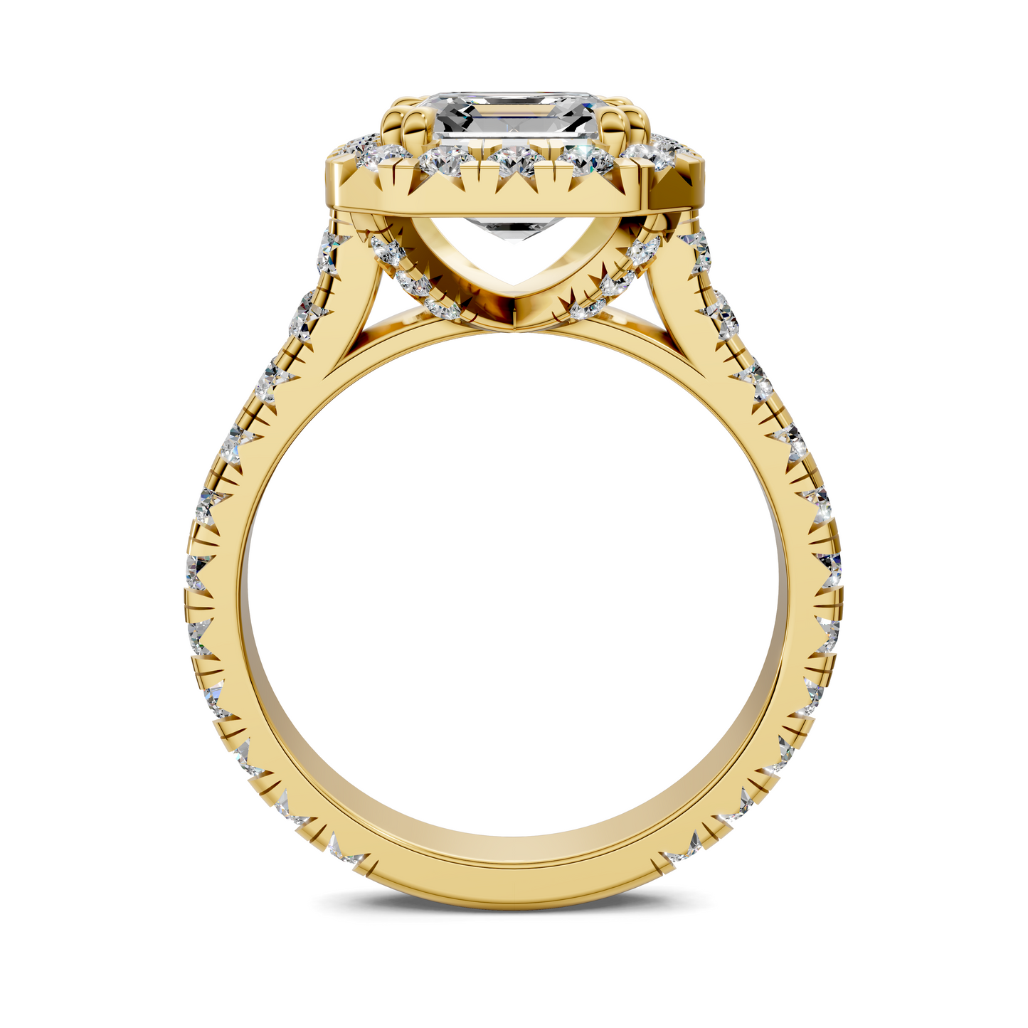 Kiana Halo Cathedral Ring