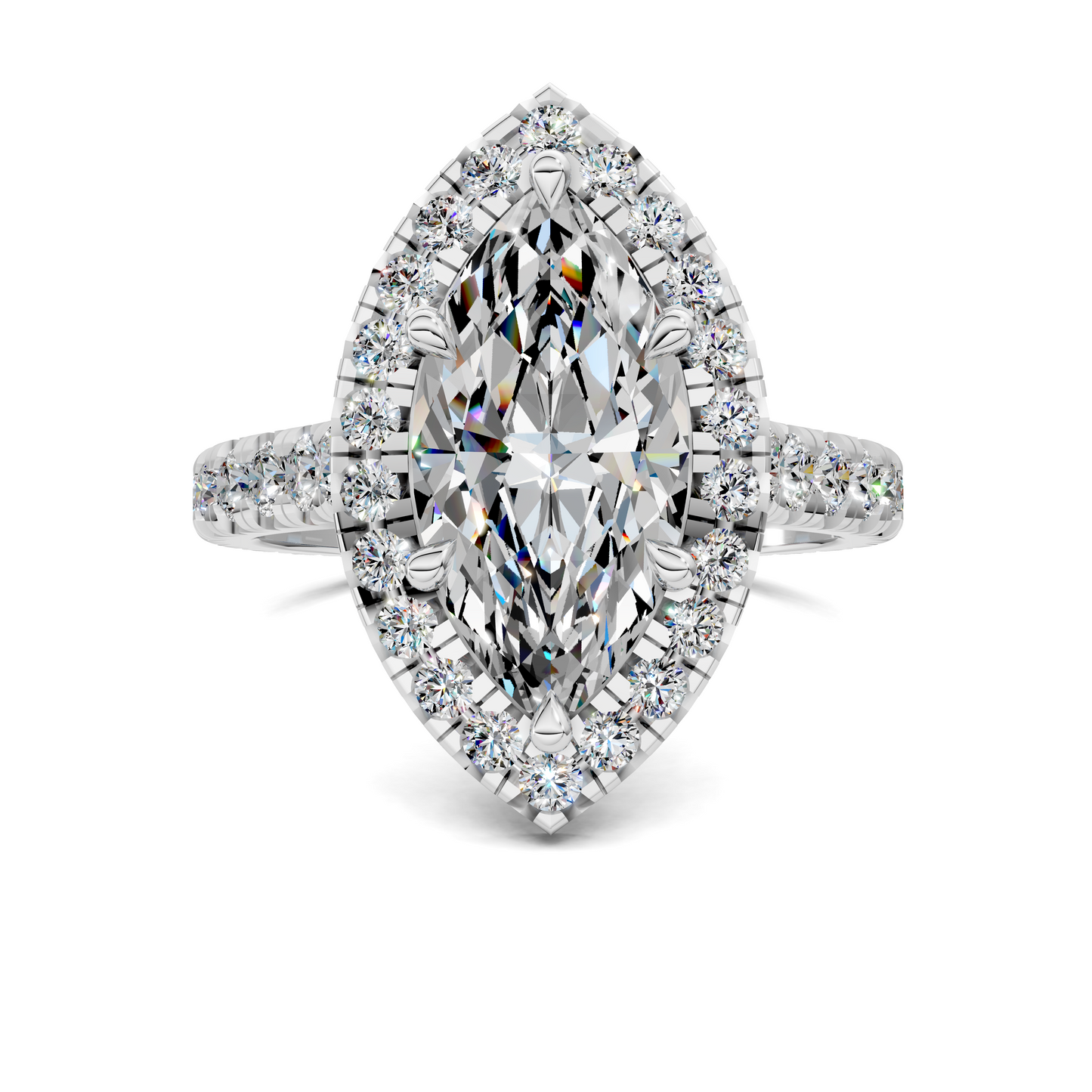 Kiana Halo Cathedral Ring