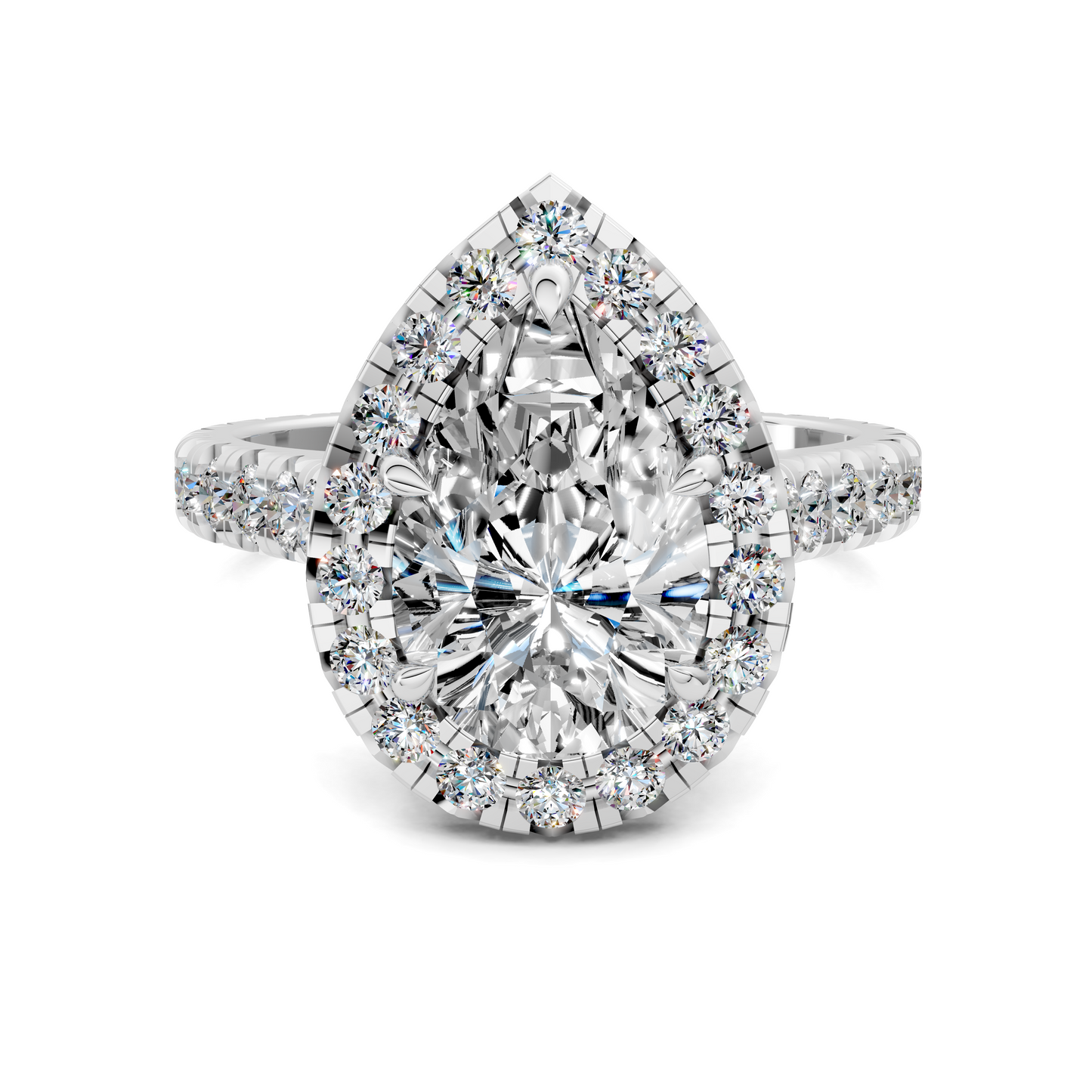 Kiana Halo Cathedral Ring