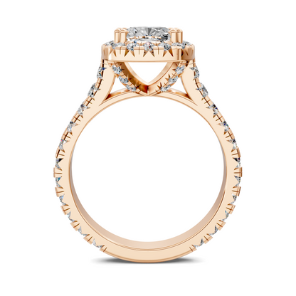 Kiana Halo Cathedral Ring