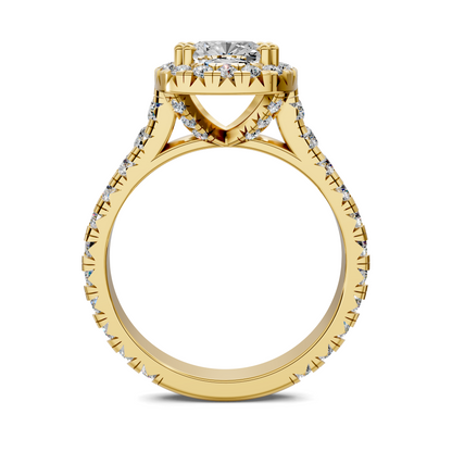 Kiana Halo Cathedral Ring