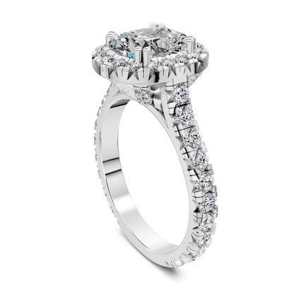 Kiana Halo Cathedral Ring