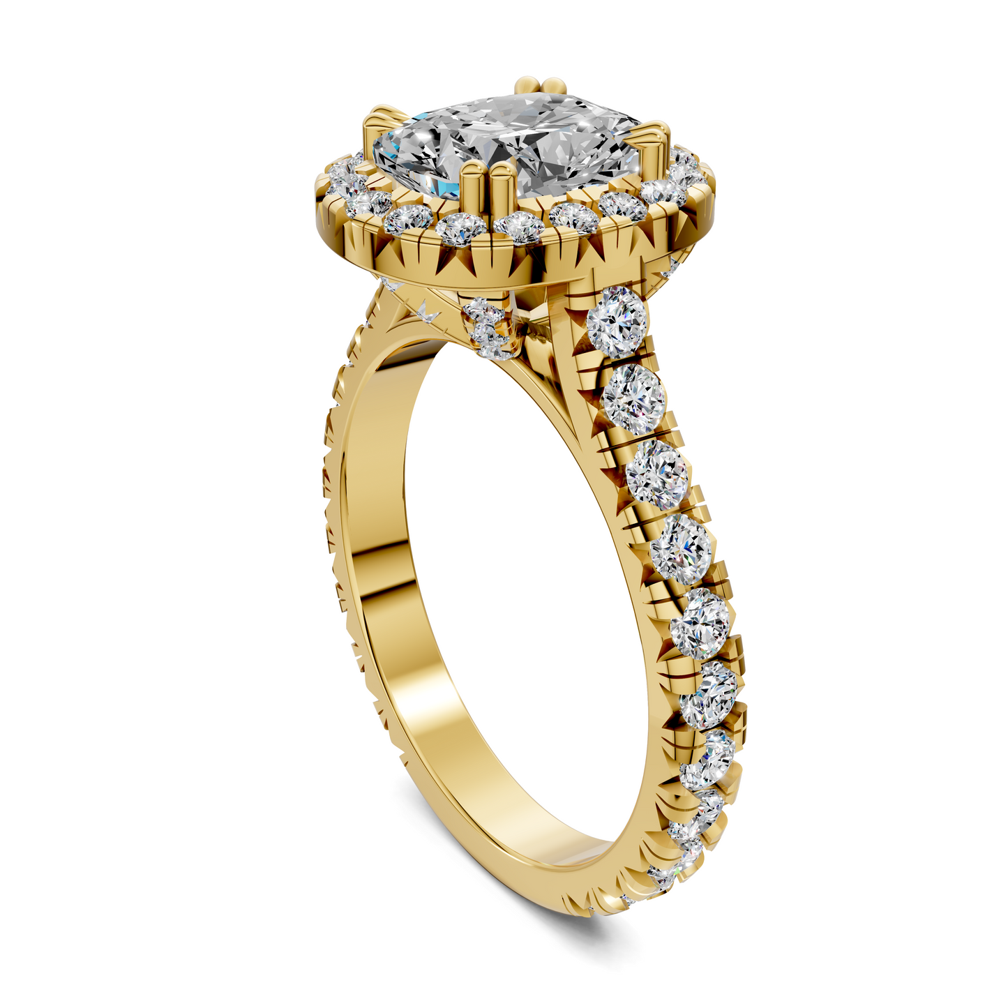Kiana Halo Cathedral Ring