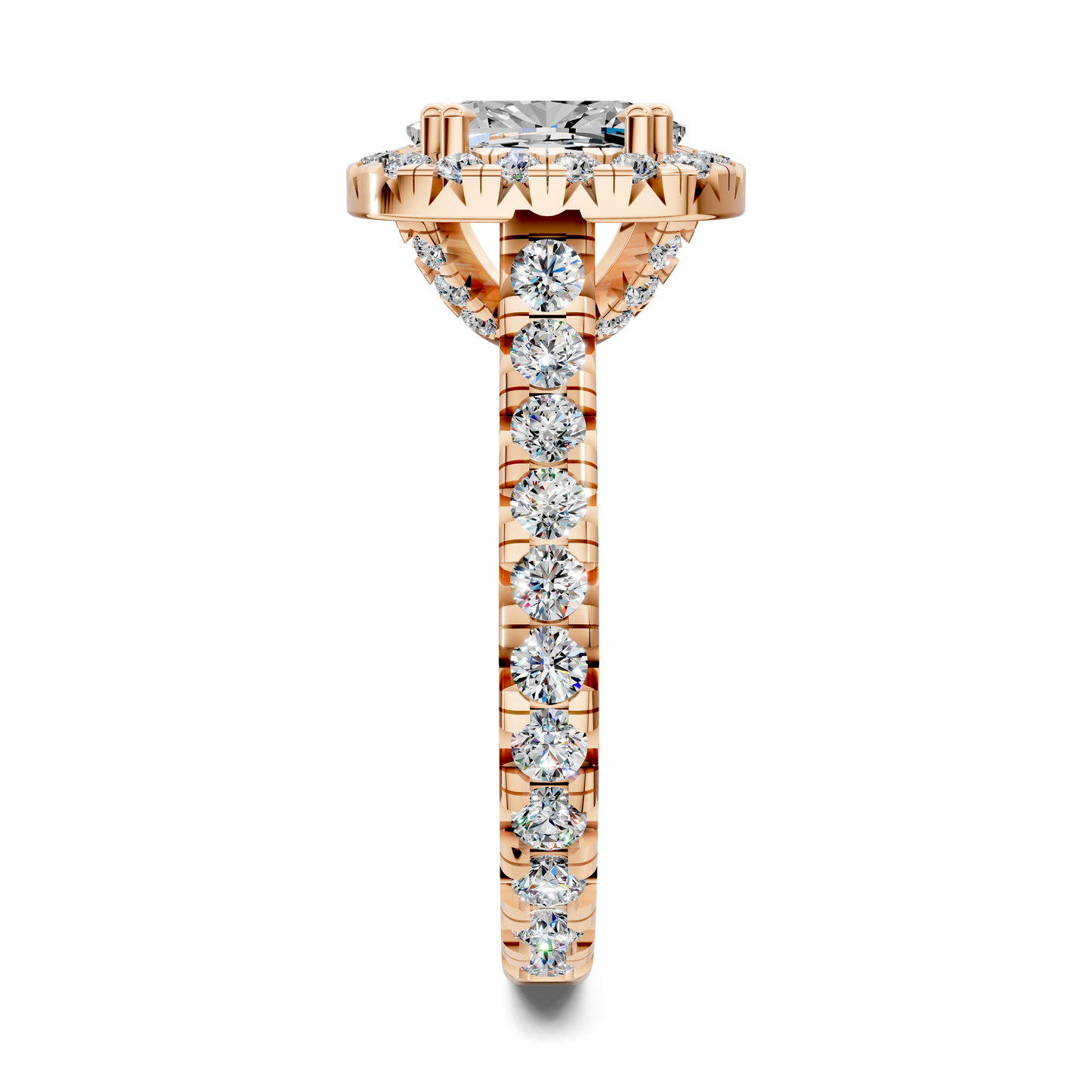 Kiana Halo Cathedral Ring